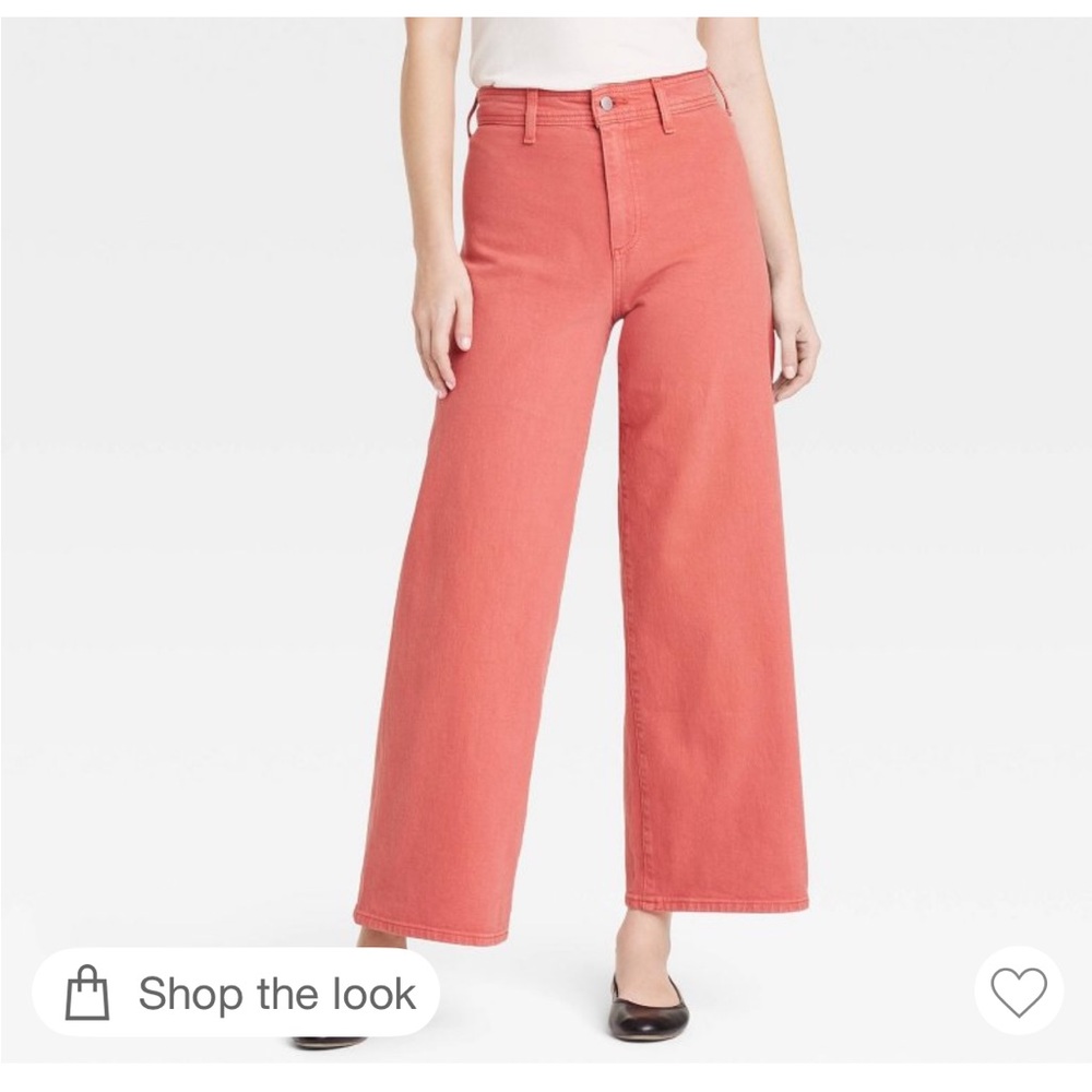 Universal Thread Wide-Leg Coral Pants